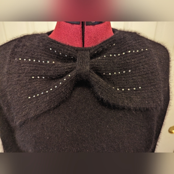 Vintage Black Angora & Wool Sweater - Picture 2 of 5